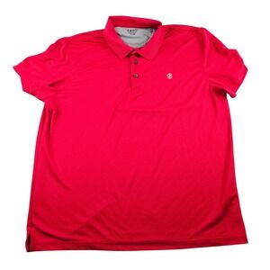 IZOD Polo Golf Shirt Men's XL Red Short Sleeve Performance Casual Top